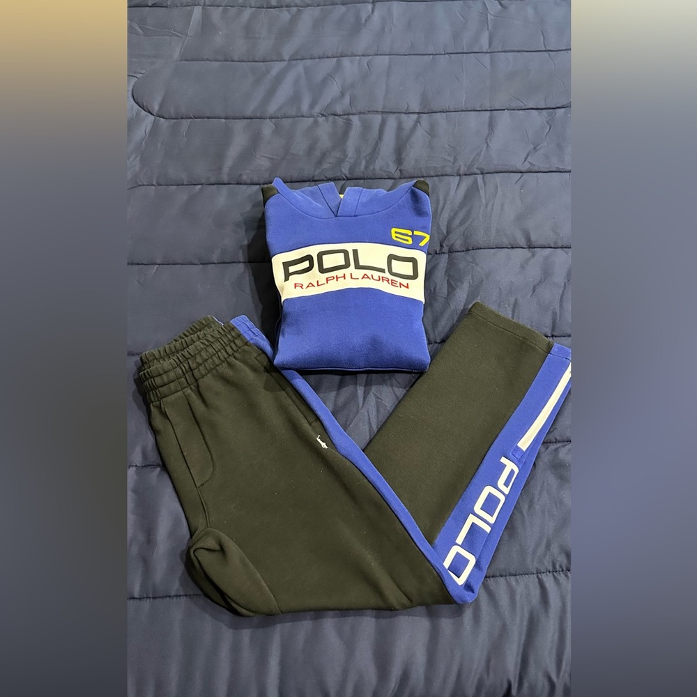 Polo by Ralph Lauren Blue and Yellow Hoodie